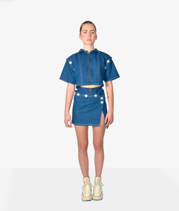 mini-jupe asymétrique